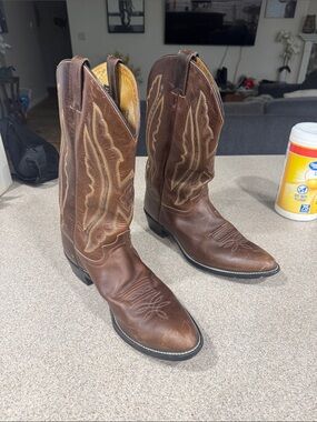 Justin Men's Brown Leather Western Cowboy Boots